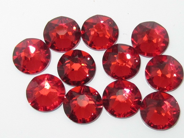 1 Gross 7ss SCARLET FLATBACK European Rhinestones